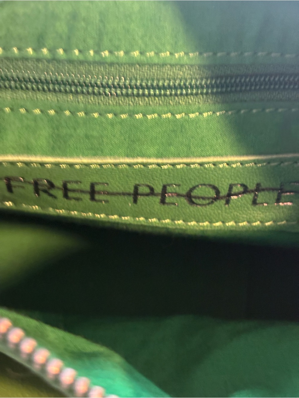 Free People Emerald Green Leather Shoulder Bag - Picture 5 of 6